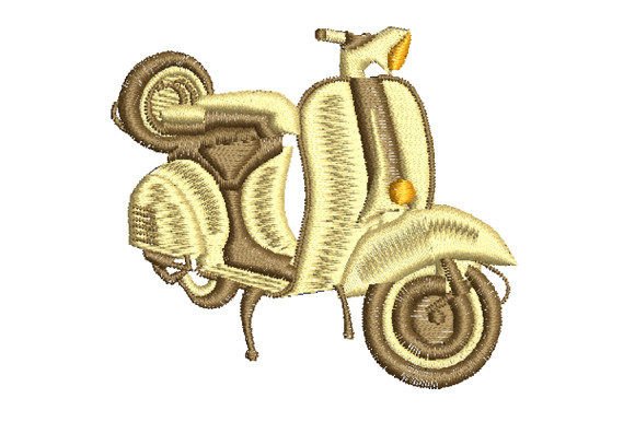Reviewing the Classic Old Vespa Embroidery Design